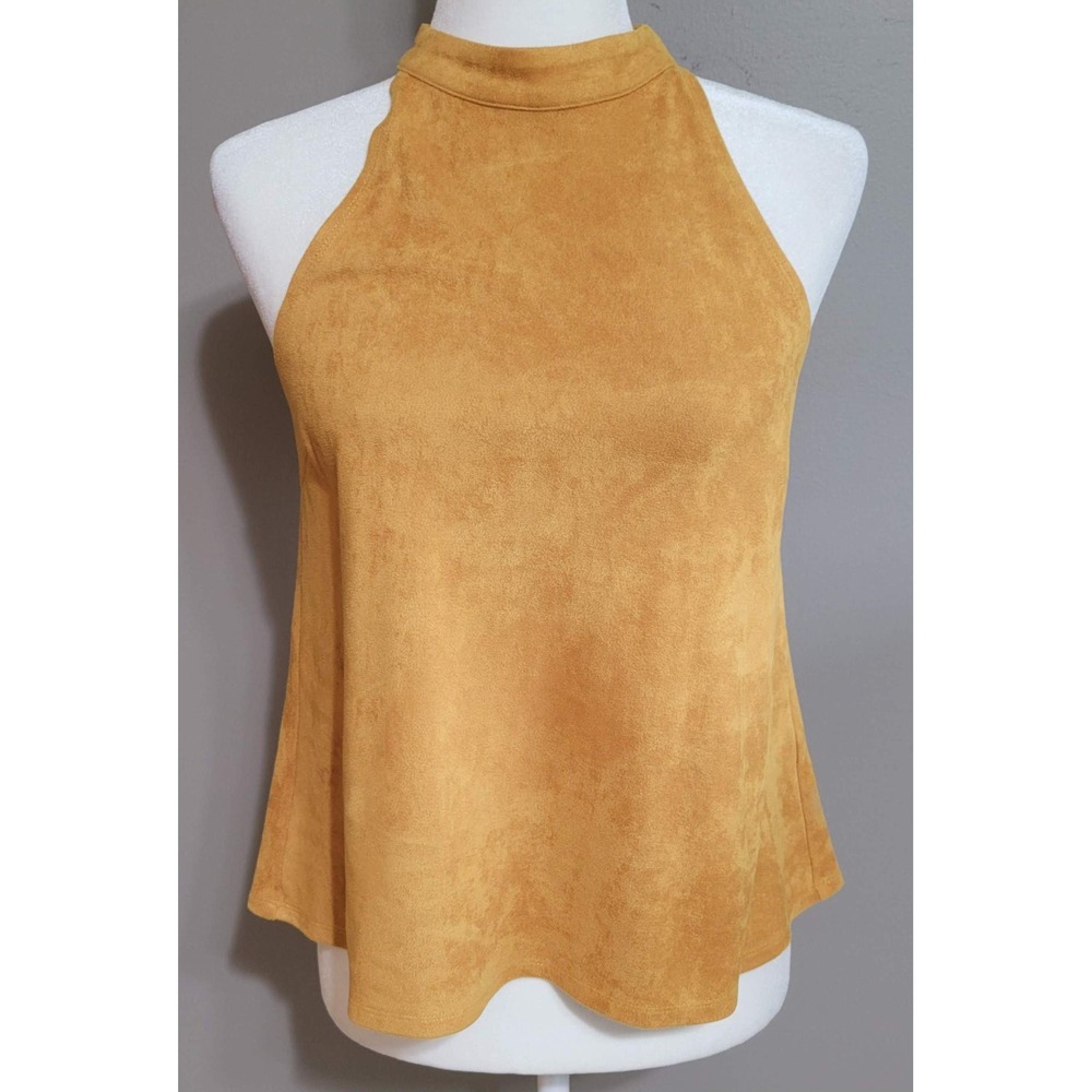 Lord & Taylor Design Lab Suede Halter Tank
